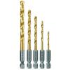 imageBOSCH TI9IM 9Piece Assorted Set Titanium Nitride Coated Metal Drill Bits  Impact Tough with ImpactRated Hex Shank Ideal for HeavyGauge Carbon Steels Light Gauge Metal HardwoodAssorted