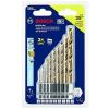 imageBOSCH TI9IM 9Piece Assorted Set Titanium Nitride Coated Metal Drill Bits  Impact Tough with ImpactRated Hex Shank Ideal for HeavyGauge Carbon Steels Light Gauge Metal HardwoodAssorted