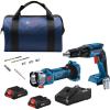 imageBOSCH GXL18V291B25 18V 2Tool Combo Kit with Brushless Screwgun Brushless CutOut Tool and 2 CORE18V 4 Ah Advanced Power Batteries