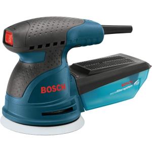 imageBOSCH ROS20VSC Palm Sander 25 Amp 5 Inch Corded Variable Speed Random Orbital Sander Polisher Kit with Dust Collector and Soft Carrying BagSander with Soft Carrying Bag