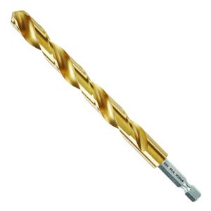 imageBOSCH TI9IM 9Piece Assorted Set Titanium Nitride Coated Metal Drill Bits  Impact Tough with ImpactRated Hex Shank Ideal for HeavyGauge Carbon Steels Light Gauge Metal Hardwood716 Diameter