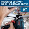 imageBOSCH 12V Max 2Tool Brushless Combo Kit with 38 In DrillDriver 14 In Hex Impact Driver and 2 2 Ah Batteries GXL12V220B2212V Kit