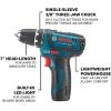 imageBOSCH 12V Max 2Tool Brushless Combo Kit with 38 In DrillDriver 14 In Hex Impact Driver and 2 2 Ah Batteries GXL12V220B2212V Kit