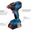 imageBOSCH GXL18V497B23 18V 4Tool Combo Kit with 2In1 14 In and 12 In BitSocket Impact Driver 12 In Hammer DrillDriver Circular Saw Worklight with 1 CORE18V 4 Ah Battery ampamp 1 2 Ah Battery