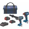 imageBOSCH GXL18V260B26 18V 2Tool Combo Kit with 12 In Hammer DrillDriver 14 In and 12 In TwoInOne BitSocket Impact Driver 1 CORE18V 8 Ah Battery and 1 CORE18V 4 Ah Battery