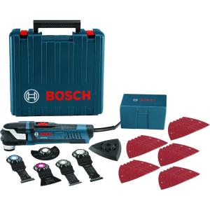 imageBOSCH GOP4030C StarlockPlus Oscillating MultiTool Kit 32 Accessories ampamp Case  40 Amp Motor 20000 Oscillations per Minute VariableSpeed Dial  For Flush Cuts Sanding and Grinding