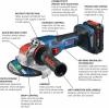 imageBOSCH GWX18V13CB14 PROFACTOR 18V XLOCK ConnectedReady 5  6 In Angle Grinder Kit with 1 CORE18V 8 Ah High Power Batteryw Slide Switch  18V 8 Ah Battery
