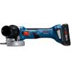 imageBOSCH GWX18V8N 18V XLOCK Brushless 412 Inch Angle Grinder with Slide Switch Toolfree Disc Swap Bare Toolw 18V 4 Ah Battery