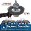 imageBOSCH GWX27LM450 412 In x 14 In XLOCK Metal Grinding Abrasive Wheel 30 Grit Compatible with 78 In Arbor Type 27 for Applications in Metal GrindingMasonry Grinding