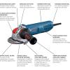 imageBosch GWX1045E 412 In XLOCK Ergonomic Angle Grinder with Slide Switch5 In