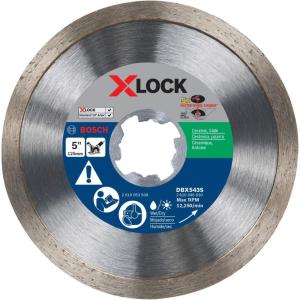 imageBOSCH DBX4543S 412 in XLock Continuous Rim Diamond Blade Compatible with 78 in Arbor for Application in Ceramic Tile Slate5 In