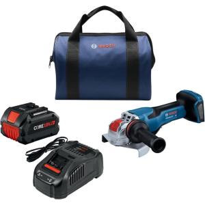 imageBOSCH GWX18V13CB14 PROFACTOR 18V XLOCK ConnectedReady 5  6 In Angle Grinder Kit with 1 CORE18V 8 Ah High Power Batteryw Paddle Switch  18V 8 Ah Battery