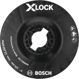 imageBOSCH MGX0450 412 In XLOCK Backing Pad with XLOCK Clip  Medium Hardness Use with Fiber Discs for Applications in Metal Surface Finishing Weld Blending Rust Removal5 In
