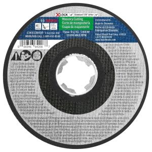 imageBOSCH TCWX1S500 5 In x 045 In XLOCK MetalStainless Fast Cutting Abrasive Wheel 60 Grit Compatible with 78 In Arbor Type 1A ISO 41 for Applications in Metal Stainless Steel CuttingType 1A Masonry