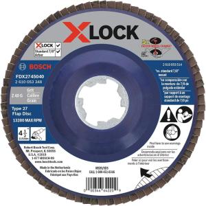 imageBOSCH FDX2950120 1Piece 5 In XLOCK Flap Disc 120 Grit Compatible with 78 In Arbor Type 29 for Applications in Metal Blending and Grinding412 In
