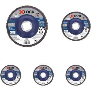 imageBOSCH FDX2950120 1Piece 5 In XLOCK Flap Disc 120 Grit Compatible with 78 In Arbor Type 29 for Applications in Metal Blending and Grinding412 In Pack of 5