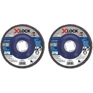 imageBOSCH FDX2950120 1Piece 5 In XLOCK Flap Disc 120 Grit Compatible with 78 In Arbor Type 29 for Applications in Metal Blending and Grinding5 In Pack of 2