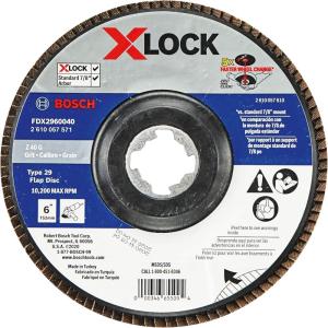 imageBOSCH FDX2950120 1Piece 5 In XLOCK Flap Disc 120 Grit Compatible with 78 In Arbor Type 29 for Applications in Metal Blending and Grinding6 In