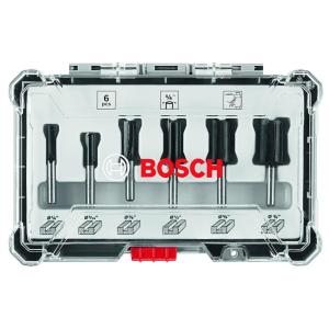 imageBOSCH RBS006SBS 6Piece Universally Compatible Accessory CarbideTipped Groove Cutter Router Bit Assorted Set6Piece
