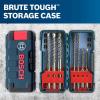 imageBOSCH HCK001 7 Piece CarbideTipped SDSPlus Rotary Hammer Drill Bit Set with Storage Case7pc