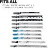 imageBosch T118EHM3 3Piece 314 In 14 TPI Special for Stainless Steel TShank Jig Saw BladesStainless Steel