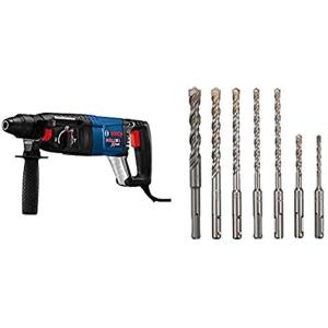 imageBOSCH 11255VSR Bulldog Xtreme 8 Amp 1 Inch Corded Variable Speed SDSPlus ConcreteMasonry Rotary Hammer and BOSCH HCK001 7 Piece CarbideTipped SDSplus Rotary Hammer Drill Bit Setw 7pc Drill Bit Set