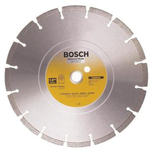 imageBOSCH DB1441E 14 in Xtreme Segmented Rim Diamond Blade with 1 in Arbor for Fast Cut WetDry Cutting Applications in Reinforced Concrete Brick Stone12 In