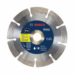 imageBOSCH DB1441E 14 in Xtreme Segmented Rim Diamond Blade with 1 in Arbor for Fast Cut WetDry Cutting Applications in Reinforced Concrete Brick Stone412 In