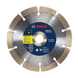 imageBOSCH DB1441E 14 in Xtreme Segmented Rim Diamond Blade with 1 in Arbor for Fast Cut WetDry Cutting Applications in Reinforced Concrete Brick Stone5 In