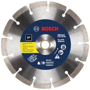 imageBOSCH DB1441E 14 in Xtreme Segmented Rim Diamond Blade with 1 in Arbor for Fast Cut WetDry Cutting Applications in Reinforced Concrete Brick Stone7 In