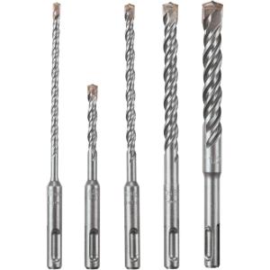 imageBOSCH HCK001 7 Piece CarbideTipped SDSPlus Rotary Hammer Drill Bit Set with Storage Case5pc
