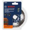 imageBOSCH DB442C 4 in Premium Turbo Rim Diamond Blade with 58 in 78 in Arbor for Smooth Cut WetDry Cutting Applications in Concrete Masonry412 In