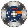 imageBOSCH DB742C 7 In Premium Turbo Rim Diamond Blade with 78 In Diamond Arbor Knockout for Smooth Cut WetDry Cutting Applications in Concrete Masonry7 In