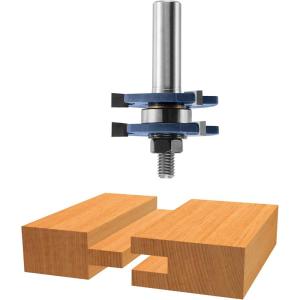 imageBosch 84623M 14quot Shank Tongue ampamp Groove Router Bit 3Wing with Bearing