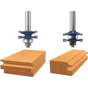 imageBosch 85625MC 158Inch Diameter Carbide Tipped Ogee Stile ampamp Rail 2 Piece Router Bit Set 12Inch Shank