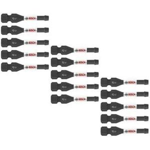 imageBOSCH ITDSQ2215 15Pack 2 in Driven Square 2 Impact Tough Screwdriving Power Bits
