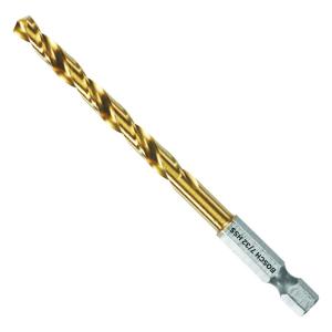 imageBOSCH TI2159IM 1Piece 12 In x 6 In Titanium Nitride Coated Metal Drill Bit Impact Tough with ImpactRated Hex Shank for Applications in HeavyGauge Carbon Steels Light Gauge Metal Hardwood732 Diameter