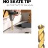 imageBOSCH TI14 14Piece Assorted Set Titanium Nitride Coated Metal Drill Bits with Included Case with ThreeFlat Shank for Applications in HeavyGauge Carbon Steels Light Gauge Metal Hardwood932 Diameter
