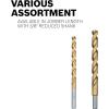 imageBOSCH TI14 14Piece Assorted Set Titanium Nitride Coated Metal Drill Bits with Included Case with ThreeFlat Shank for Applications in HeavyGauge Carbon Steels Light Gauge Metal Hardwood1164 Diameter
