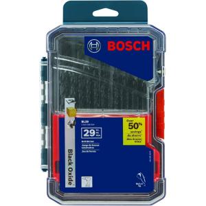imageBOSCH BL14 14Piece Assorted Set ThreeFlat Shank Black Oxide Drill Bits for Applications in LightGauge Metal Wood Plastic29pc