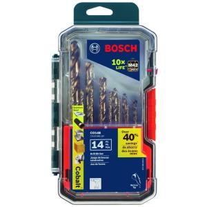 imageBOSCH CO2131B 1Piece 116 In x 178 In Cobalt M42 Metal Drill Bit with ThreeFlat Shank for Drilling Applications in Stainless Steel Cast Iron Titanium LightGauge Metal Aluminum14 pc Drill Bit Set