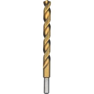 imageBOSCH TI14 14Piece Assorted Set Titanium Nitride Coated Metal Drill Bits with Included Case with ThreeFlat Shank for Applications in HeavyGauge Carbon Steels Light Gauge Metal Hardwood12 Diameter