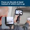 imageBOSCH GIC423C Professional Borescope Inspection Camera with Adjustable LED Light 5ft Removable Endoscope Camera Up Indicating Arrow Includes 12V Rechargeable Battery Carrying Case Attachments5 Screen 11 ft Camera w Video