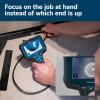imageBOSCH GIC423C Professional Borescope Inspection Camera with Adjustable LED Light 5ft Removable Endoscope Camera Up Indicating Arrow Includes 12V Rechargeable Battery Carrying Case Attachments4 Screen  5 ft Camera