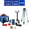 imageBOSCH GRL90020HVK REVOLVE SelfLeveling HorizontalVertical Rotary Laser Kit Includes Tripod Grade Rod Receiver 2 D Batteries Carrying Case ampamp AccessoriesRED  1000 ft Rotary Laser