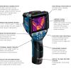 imageBOSCH GTC400C 12V Max Connected Thermal Camera Includes 2 Ah 12V Max LithiumIon Battery ampamp Charger USB Cable ampamp Soft PouchLarge Screen wVoice Notes