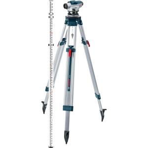 imageBOSCH GOL 32 32X Automatic Optical Level Includes Plumb Bob Tool Kit ampamp Carrying Case26x w Tripod  Rod
