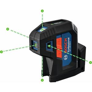 imageBOSCH GPL10050G GreenBeam SelfLeveling Alignment Laser Includes 2 AA Batteries BuiltIn Multipurpose Mount ampamp Hard Carrying Case