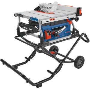 imageBOSCH GTS1510 10 Inch Portable Jobsite Table Saw with GravityRise Wheeled Stand 15 Amp 3218 Inch Rip Capacity 4 HP