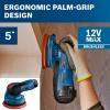 imageBOSCH GEX12V5N 12V Max Brushless 5quot Random Orbit Sander  Ergonomic Palm Grip Dust Collection System Speed Selector SoftStart Technology Bare Tool